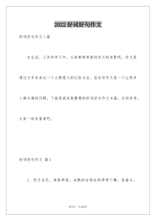 2024好词好句作文_104