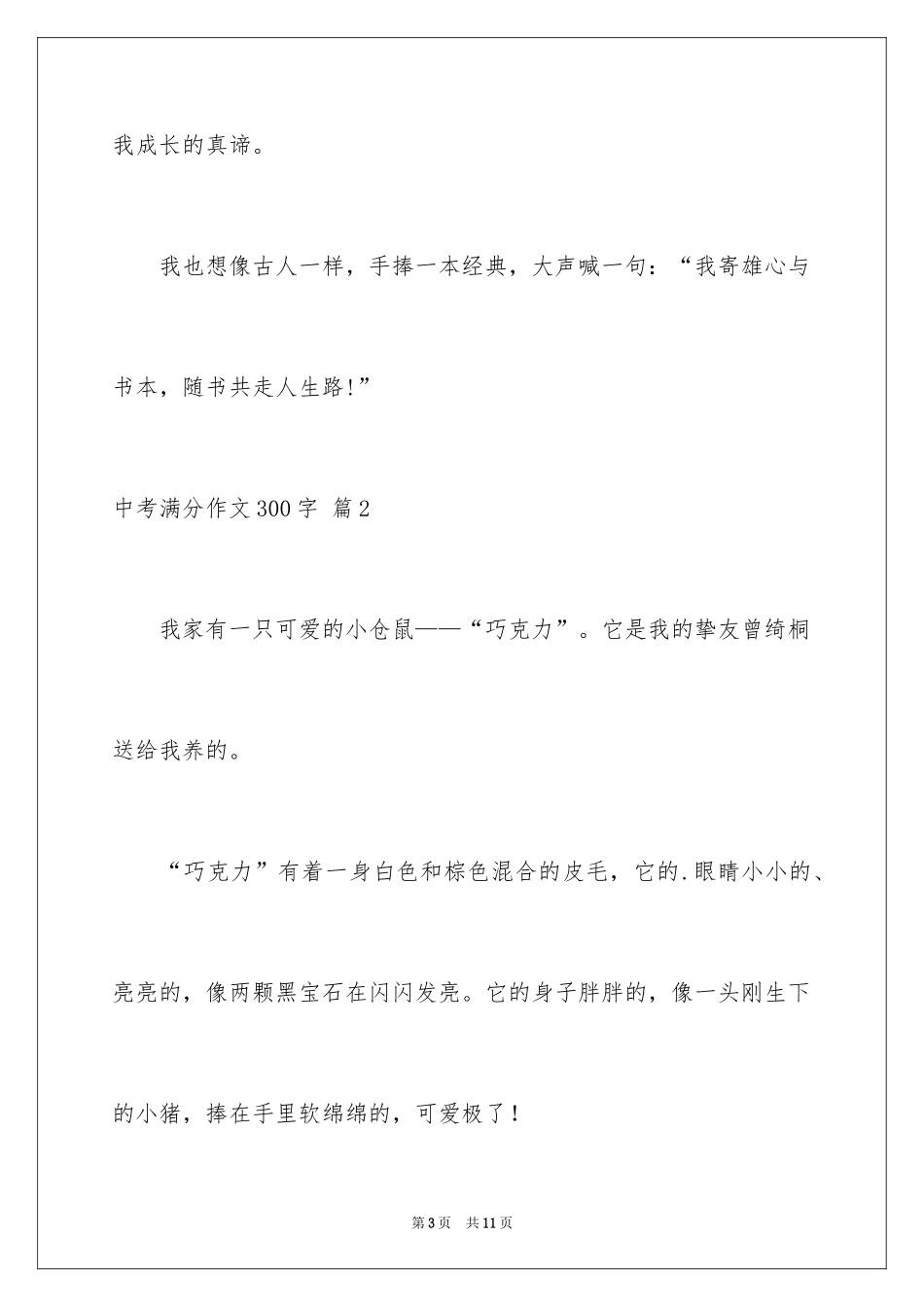 2024中考满分作文300字_35_第3页