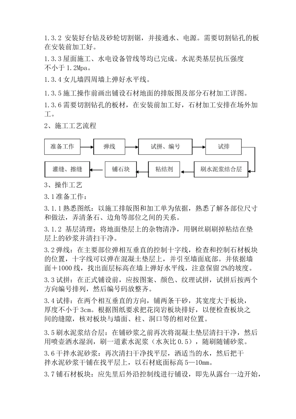 屋面铺贴花岗岩石材施工方案_第2页