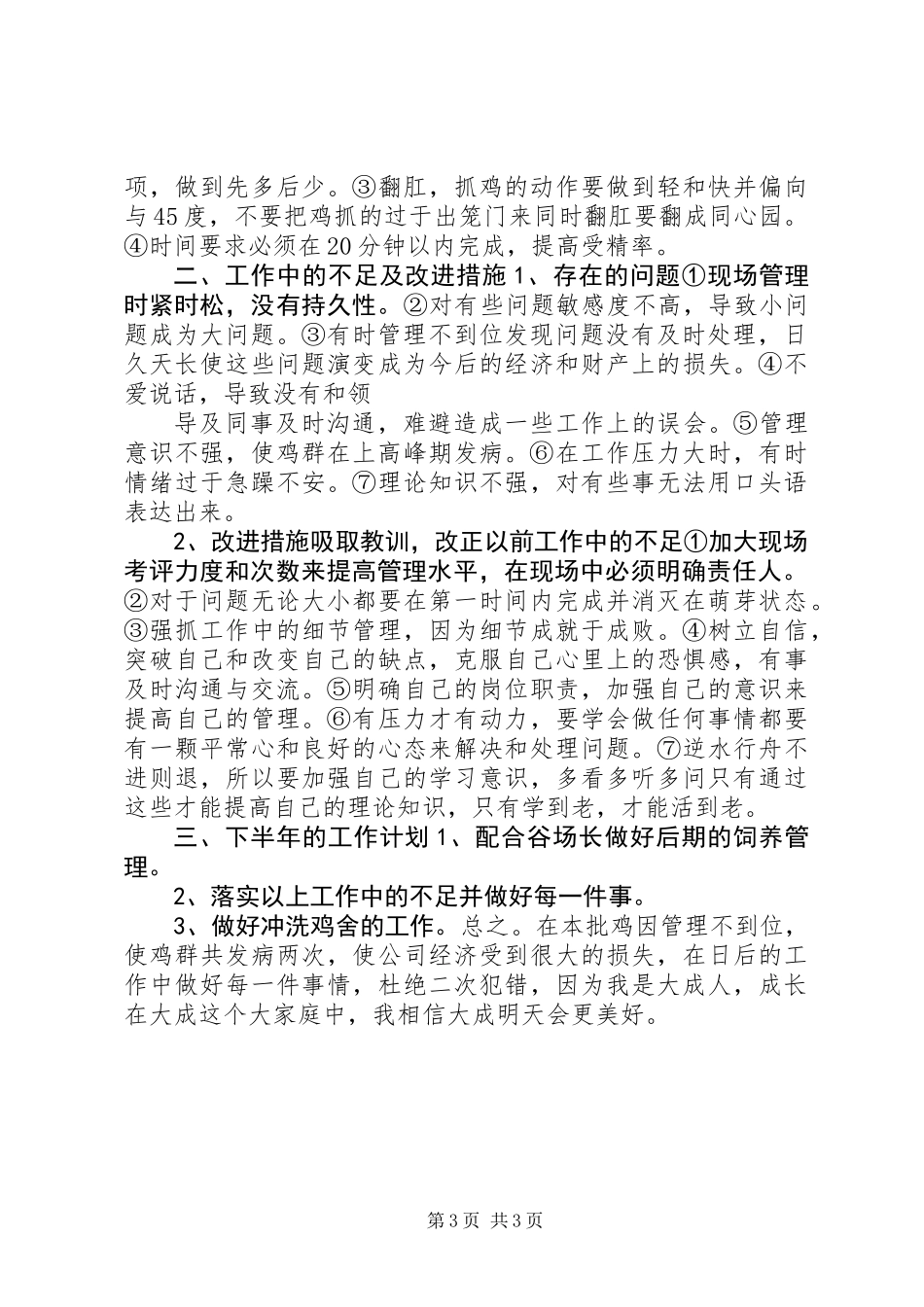 企业基层管理者半年述职_第3页