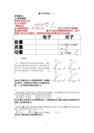 量子力学(1) 分析