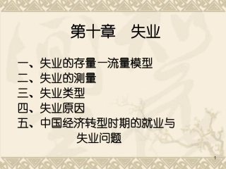 失业的存量流量模型