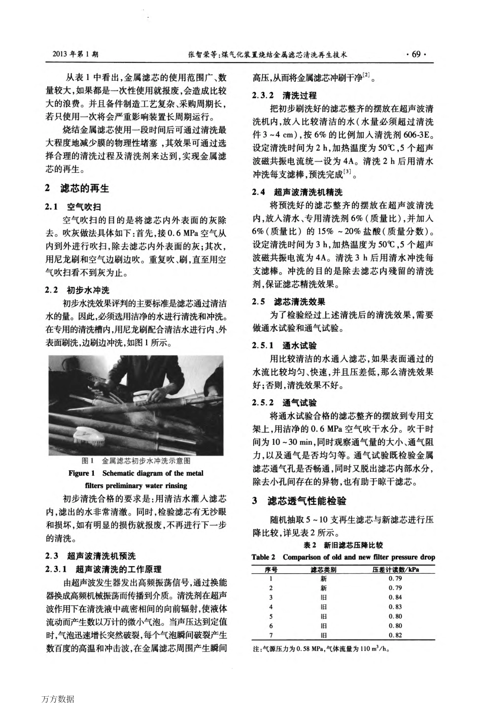 煤气化装置烧结金属滤芯清洗再生技术[1]_第2页