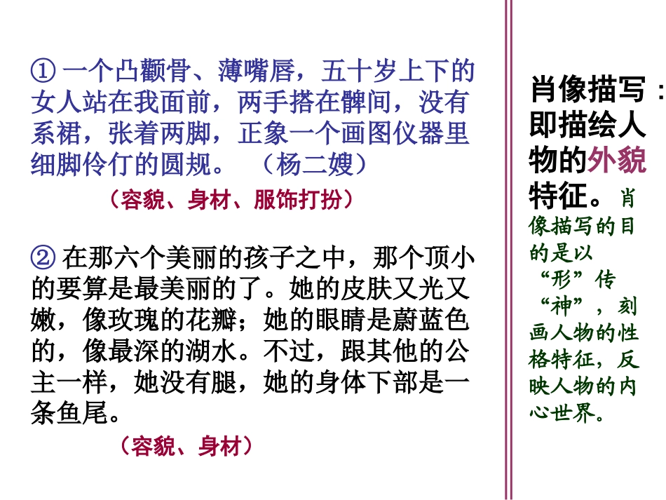 人物描写训练1——肖像描写_第2页