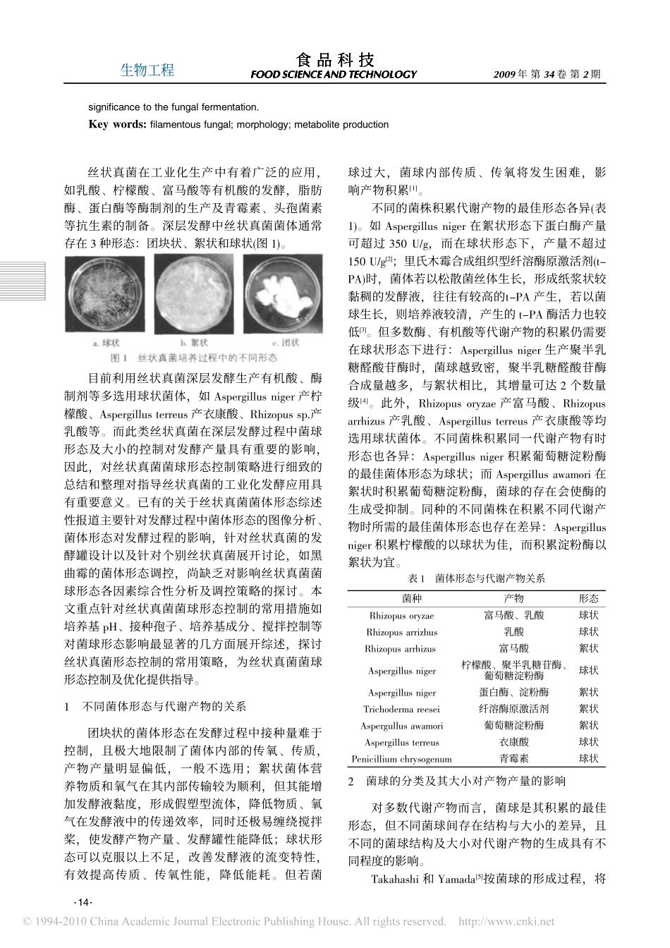 深层发酵中丝状真菌菌球形态控制的策略_第2页