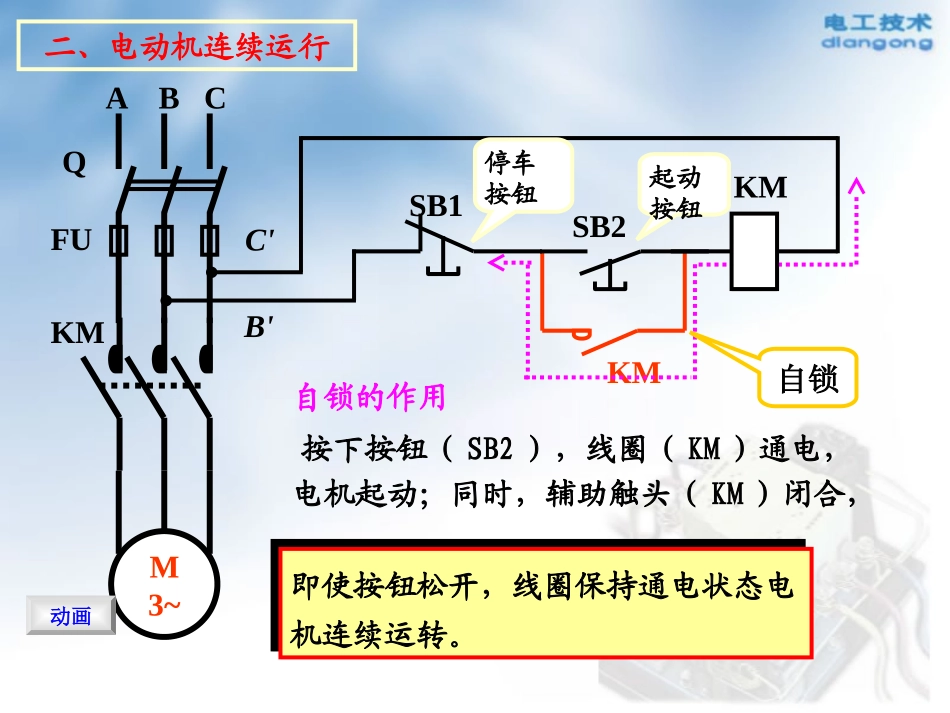 鼠笼式电动机直接起动的控制线路_第3页