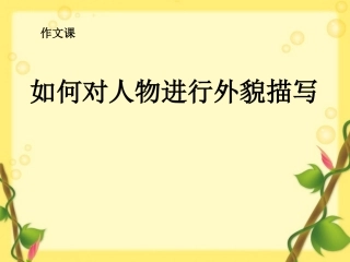 人物描写写作指导(公开课课件)