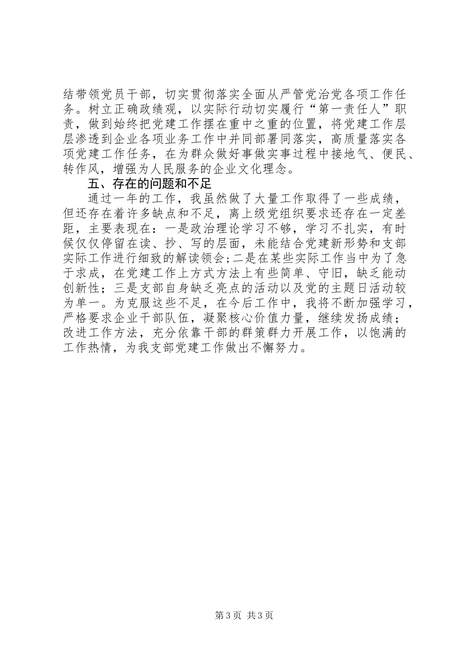 201X年党组织书记抓党建工作述职报告_第3页