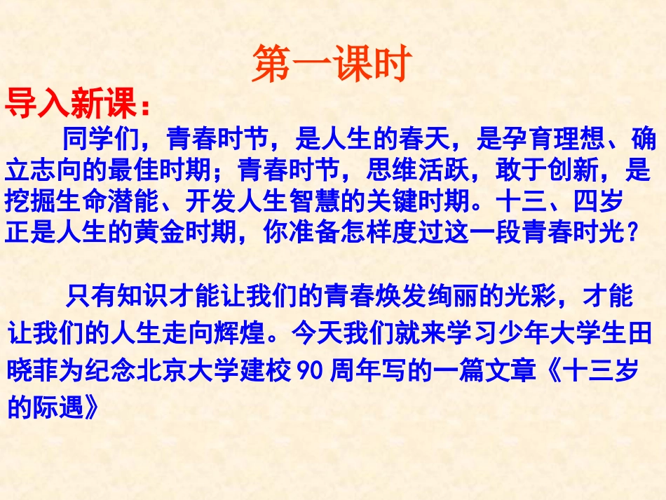 《十三岁的际遇》PPT_第2页