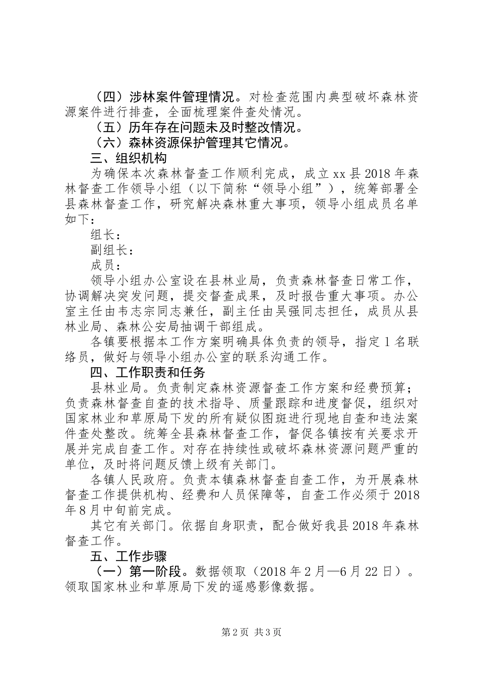 全县XX年森林督查工作方案_第2页