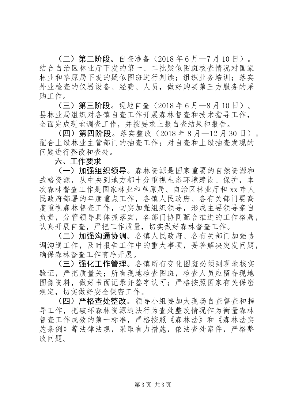 全县XX年森林督查工作方案_第3页