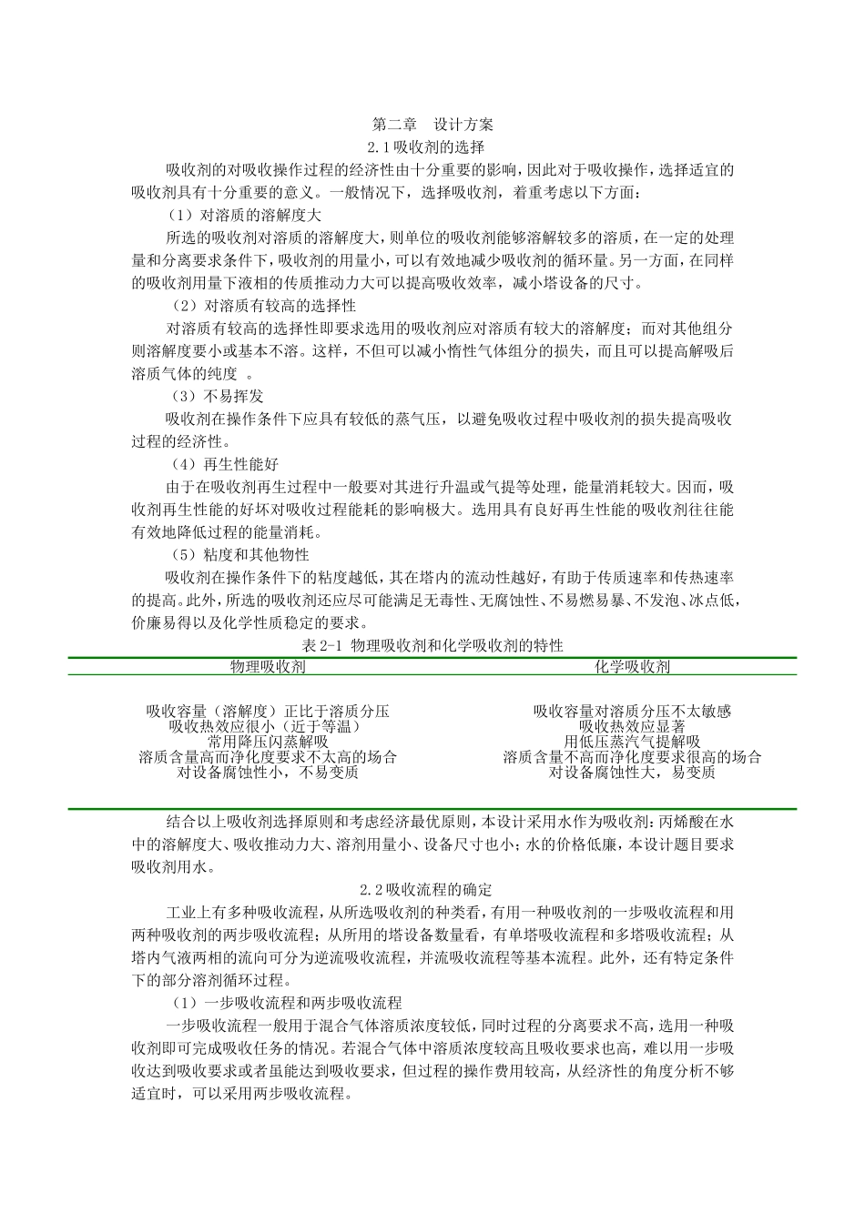 水吸收丙烯酸气体吸收塔设计_第2页