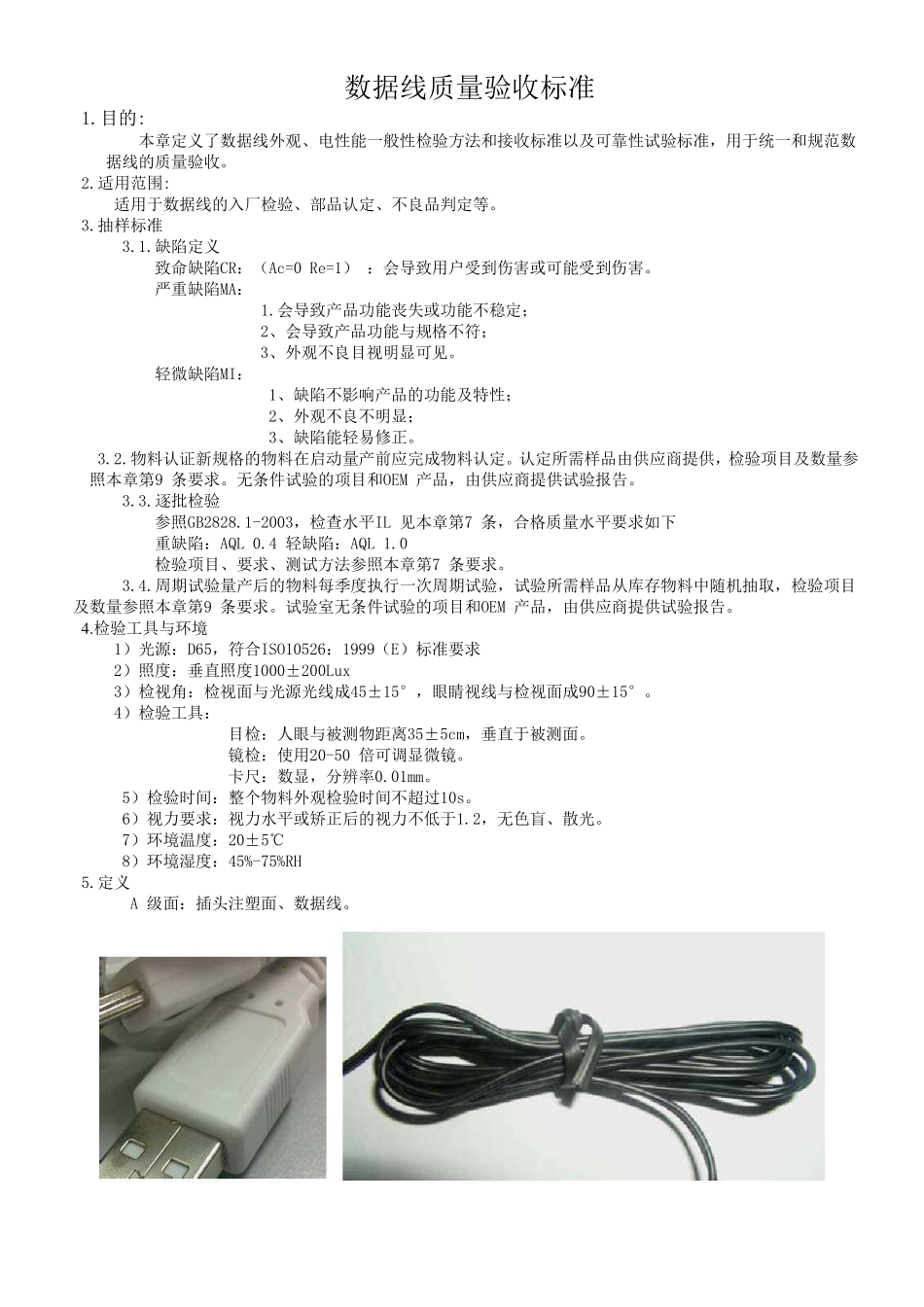数据线检验标准_第1页