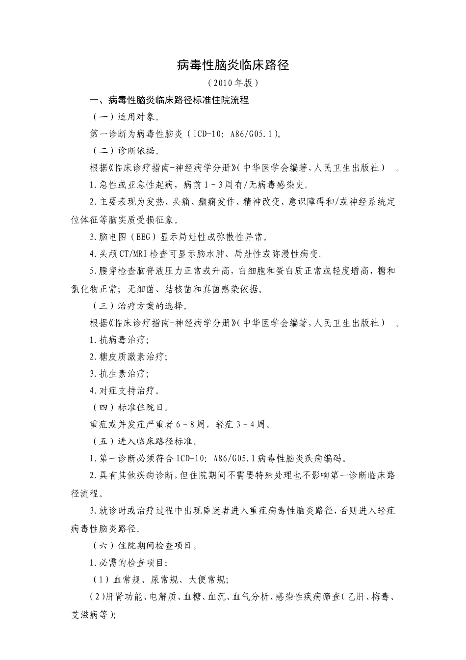 神经内科专业8个病种临床路径_第1页