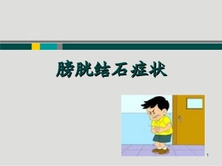 膀胱结石症状