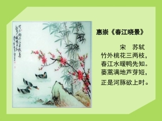 小学语文三年级《惠崇春江晚景》