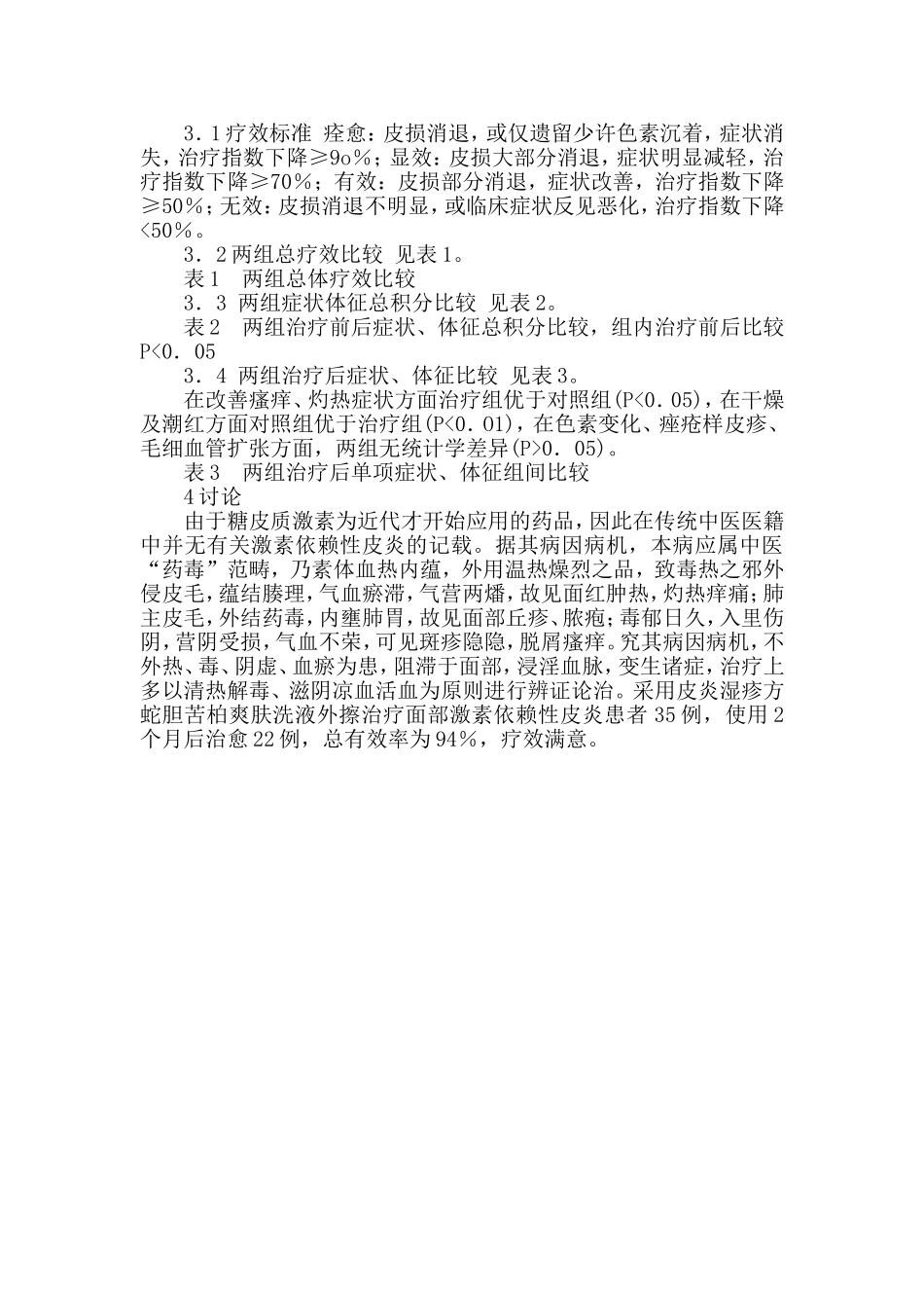 蛇胆苦柏爽肤洗液外擦治疗面部激素依赖性皮炎 42例临床观察_第2页