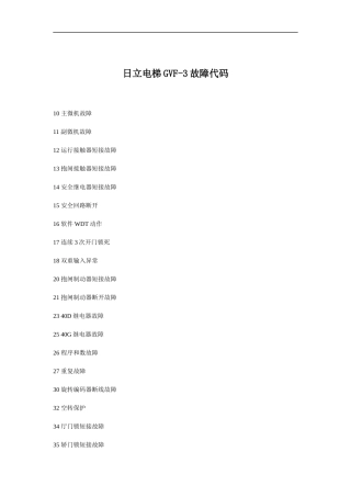 日立电梯GVF-3故障代码_0