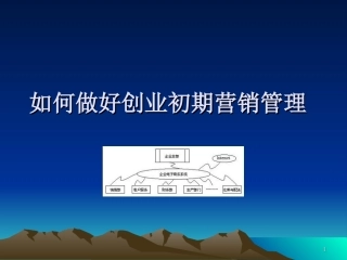 如何做好创业初期营销管理