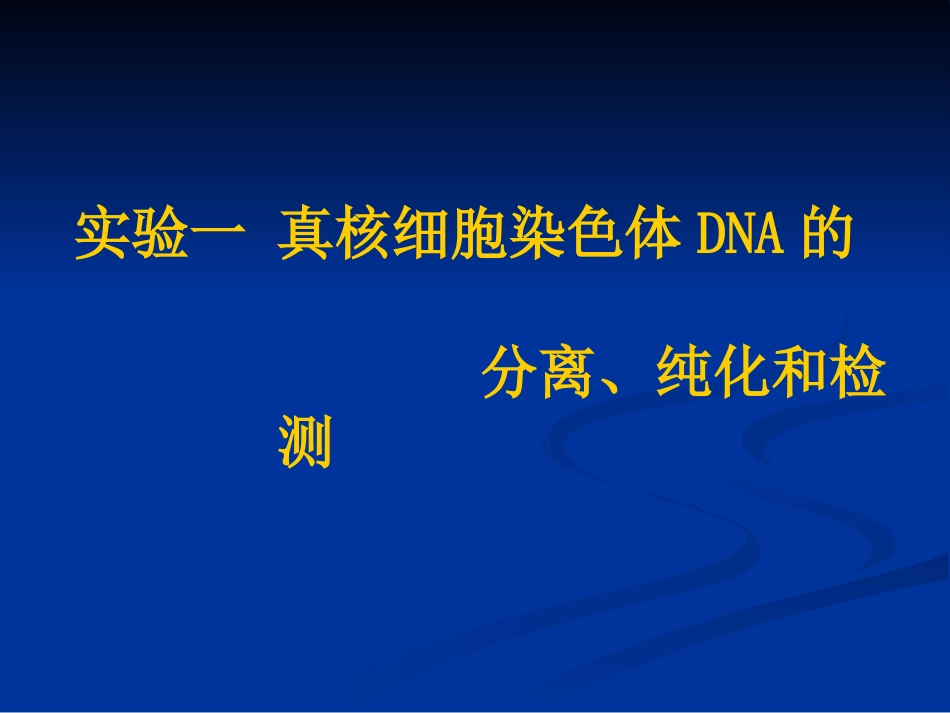 实验1 DNA提取纯化检测_第1页