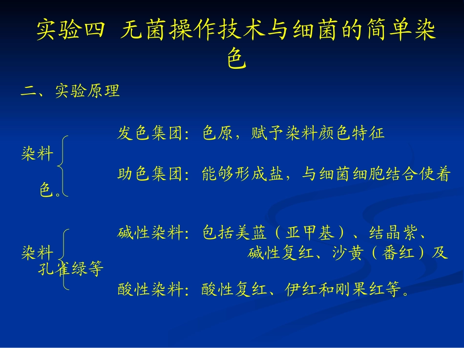 实验四 无菌操作技术与细菌的简单染色_第3页