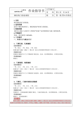 人防防护门检验规程