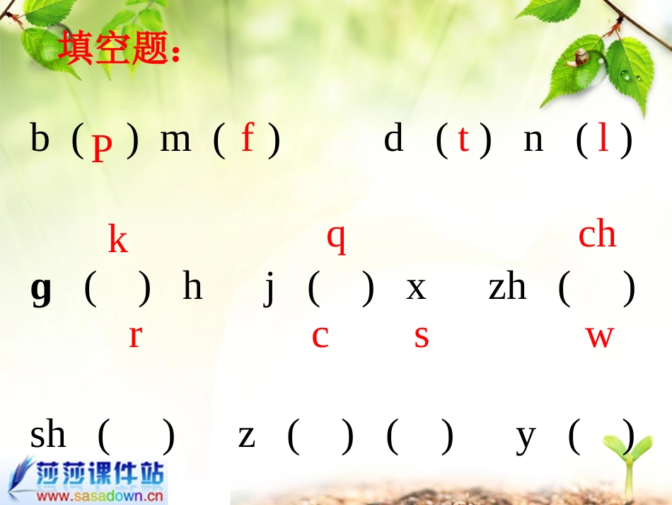 一年级上册拼音总复习_第3页