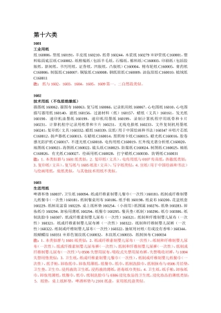 商标中16类内容