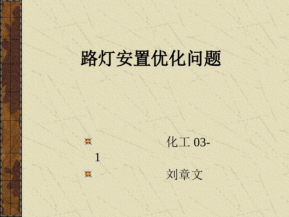 路灯安置优化问题_第1页