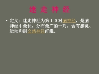 迷 走 神 经