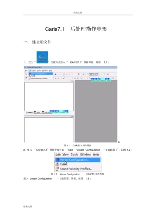 Caris多波束后处理