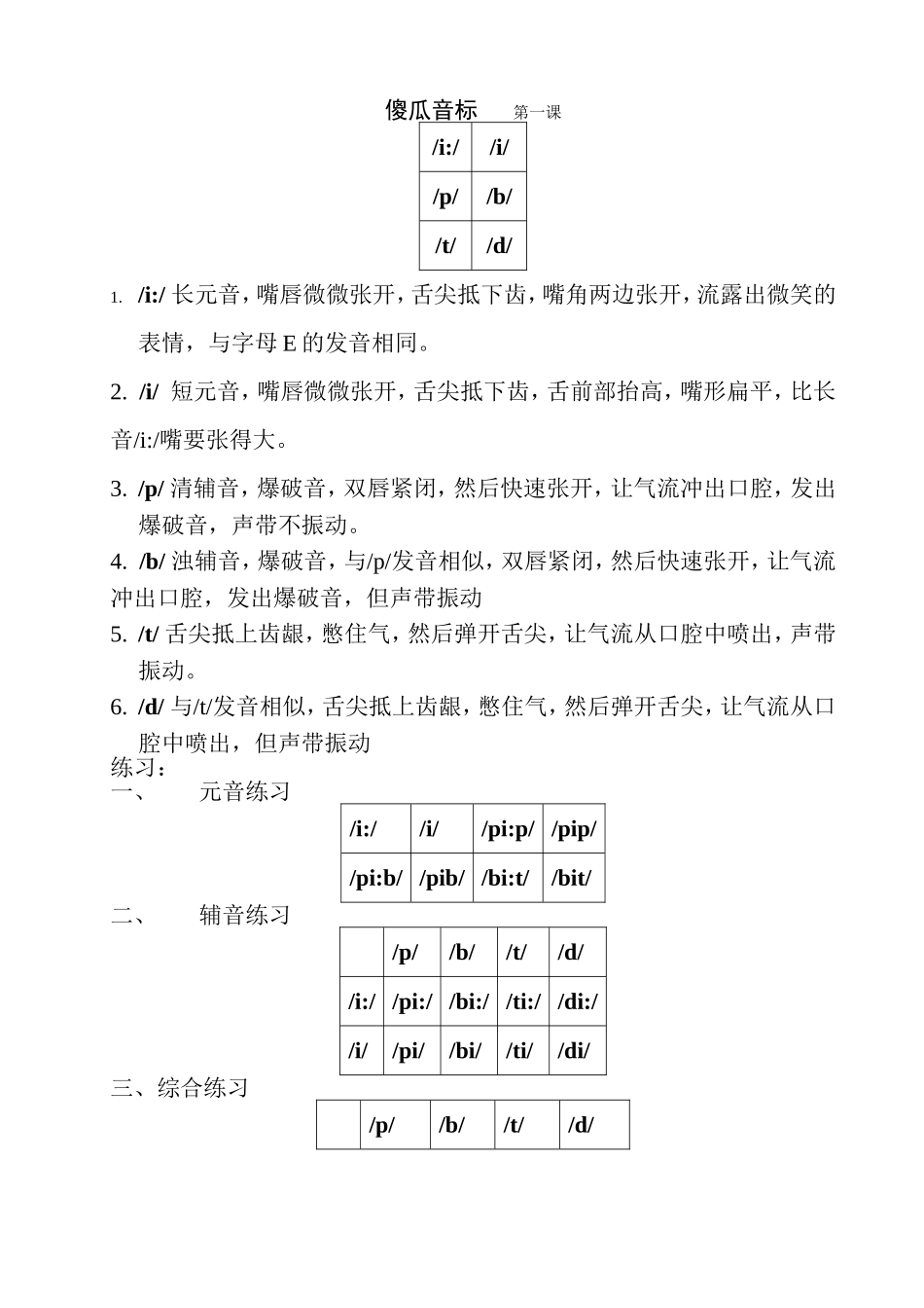 傻瓜音标(完全版)_第1页