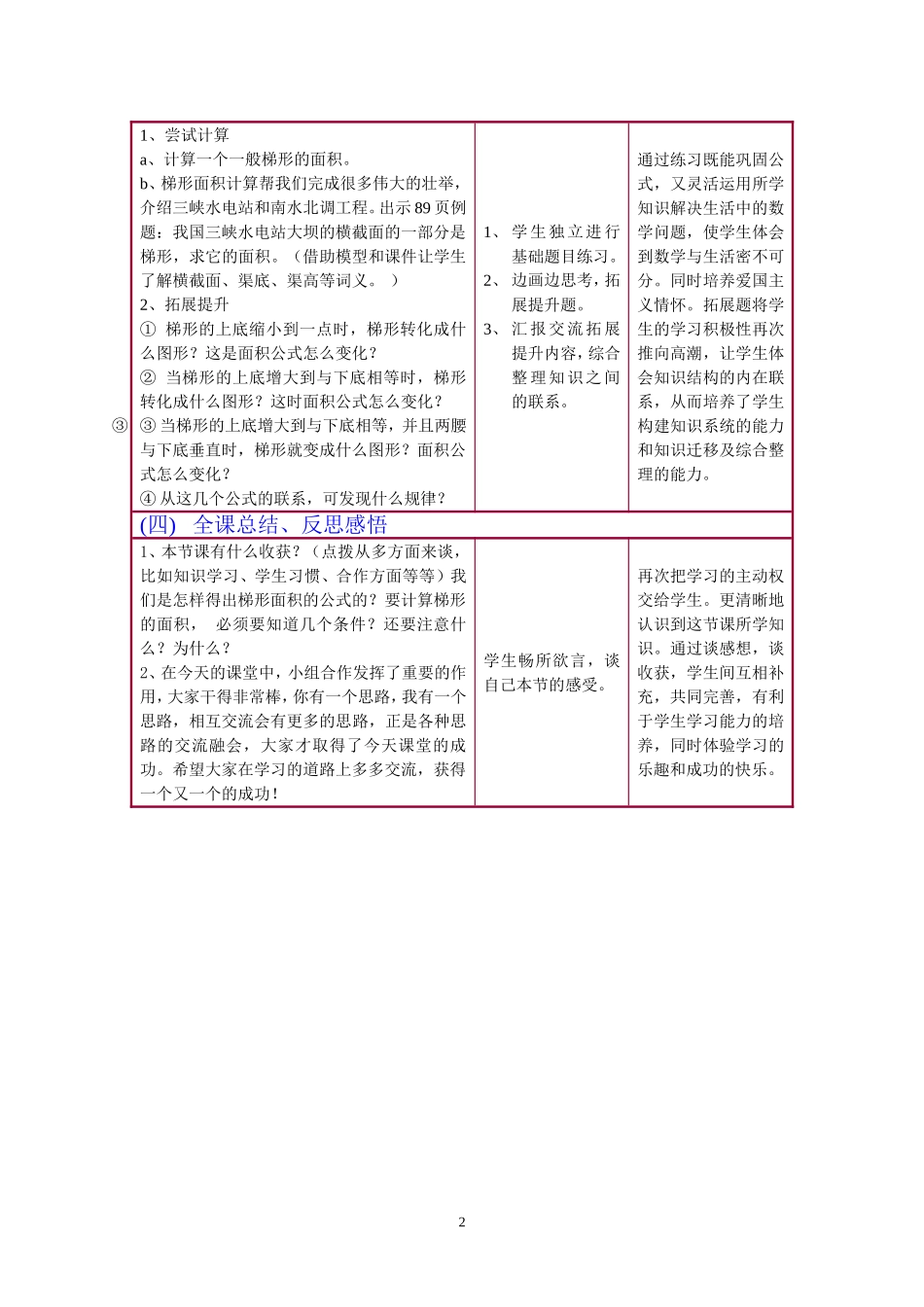 梯形面积的计算教学设计杨晓燕_第2页