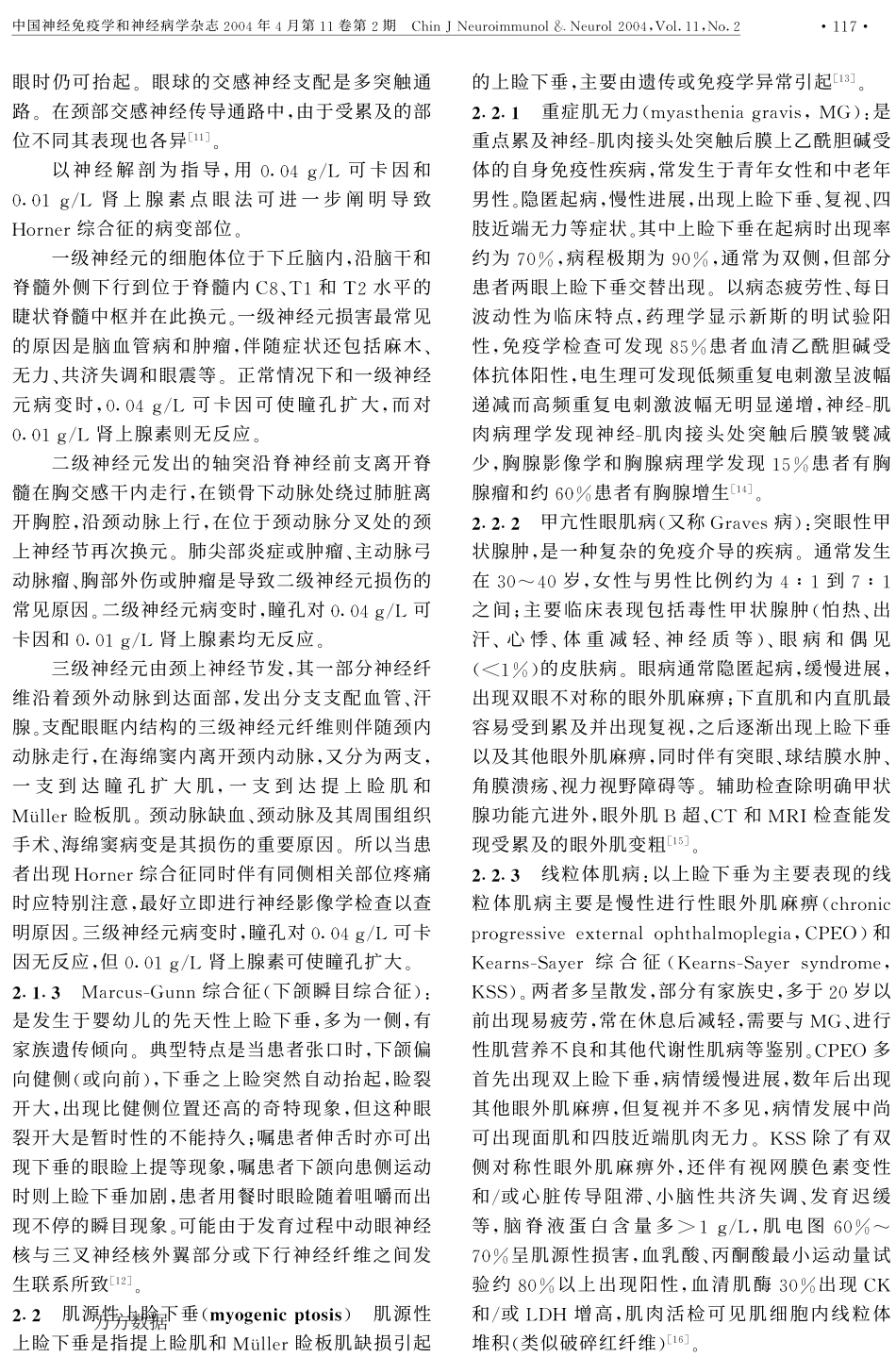 上睑下垂的病因、诊断和鉴别诊断(综述)_第3页