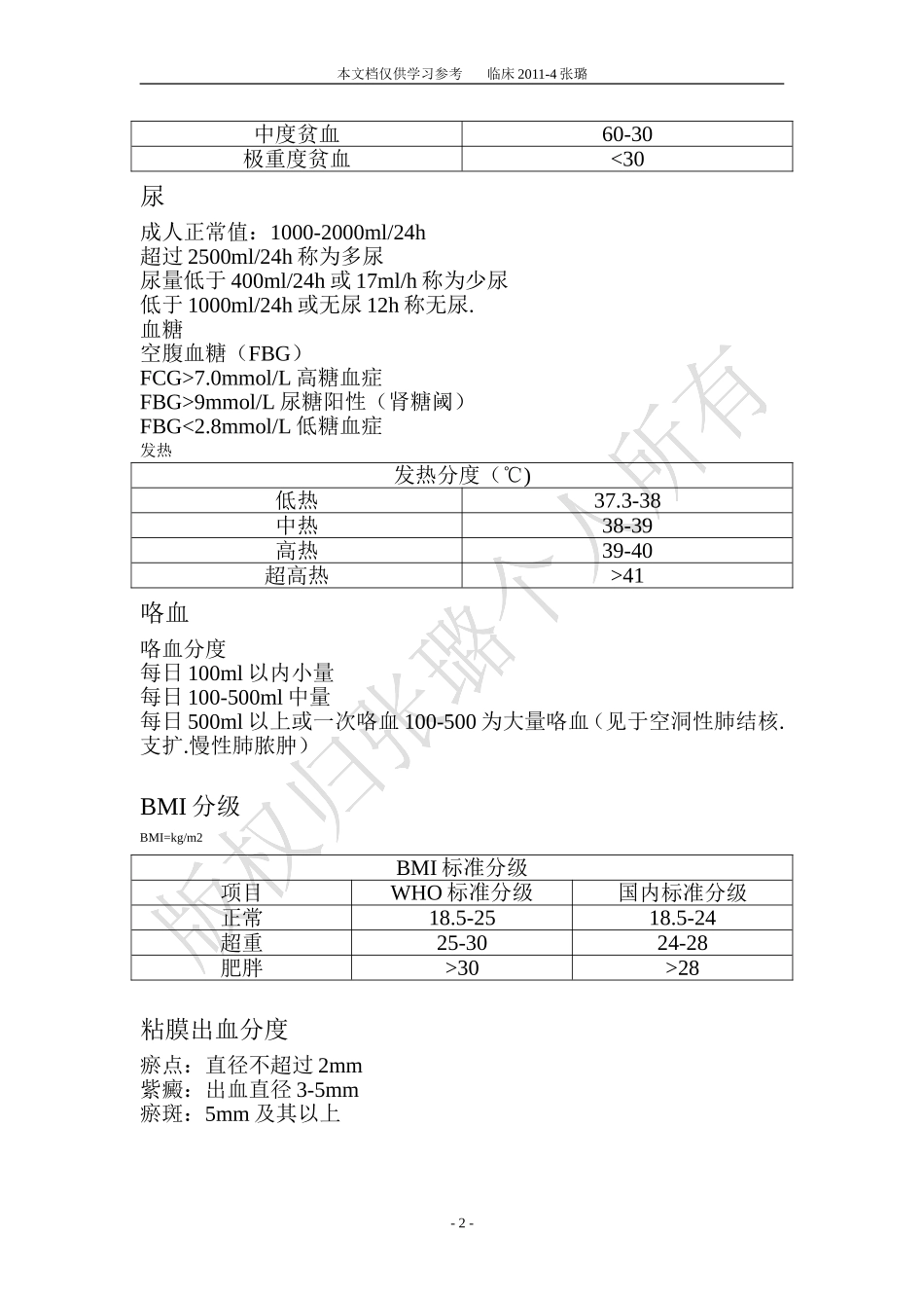 临床常用数据汇总_第2页