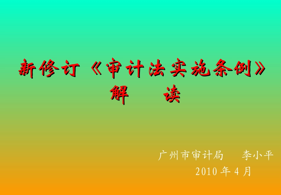 审计实施条例(内审)_第1页