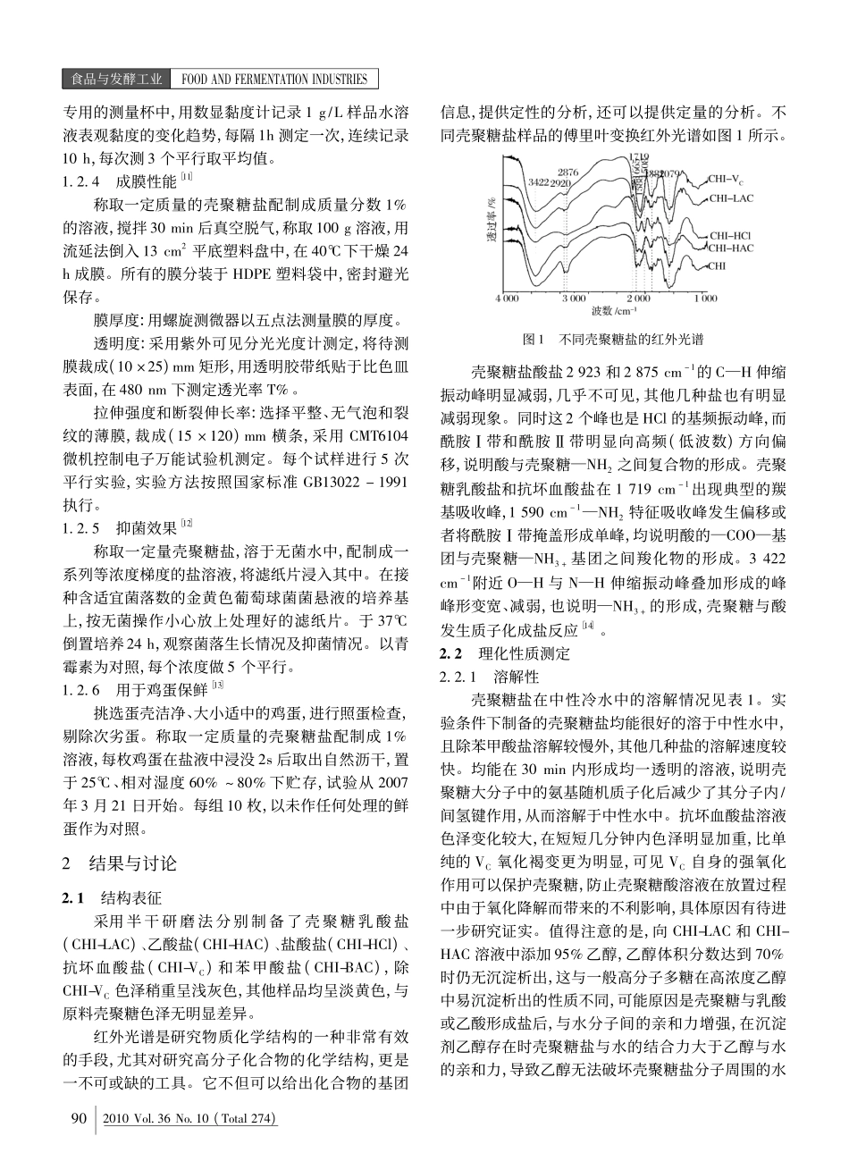 水溶性壳聚糖的制备及其应用初探_第2页