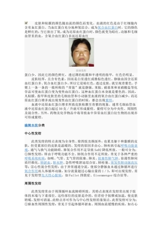 皮肤和粘膜的颜色随血流的颜色而变化