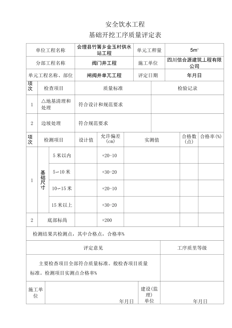 闸阀井质量评定表(样本)_第3页
