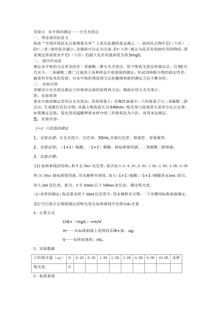 水中铬的测定