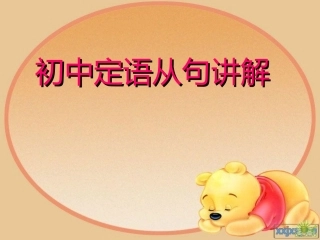 初中定语从句讲解