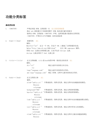 前段必备的Html标签(H5有标记)