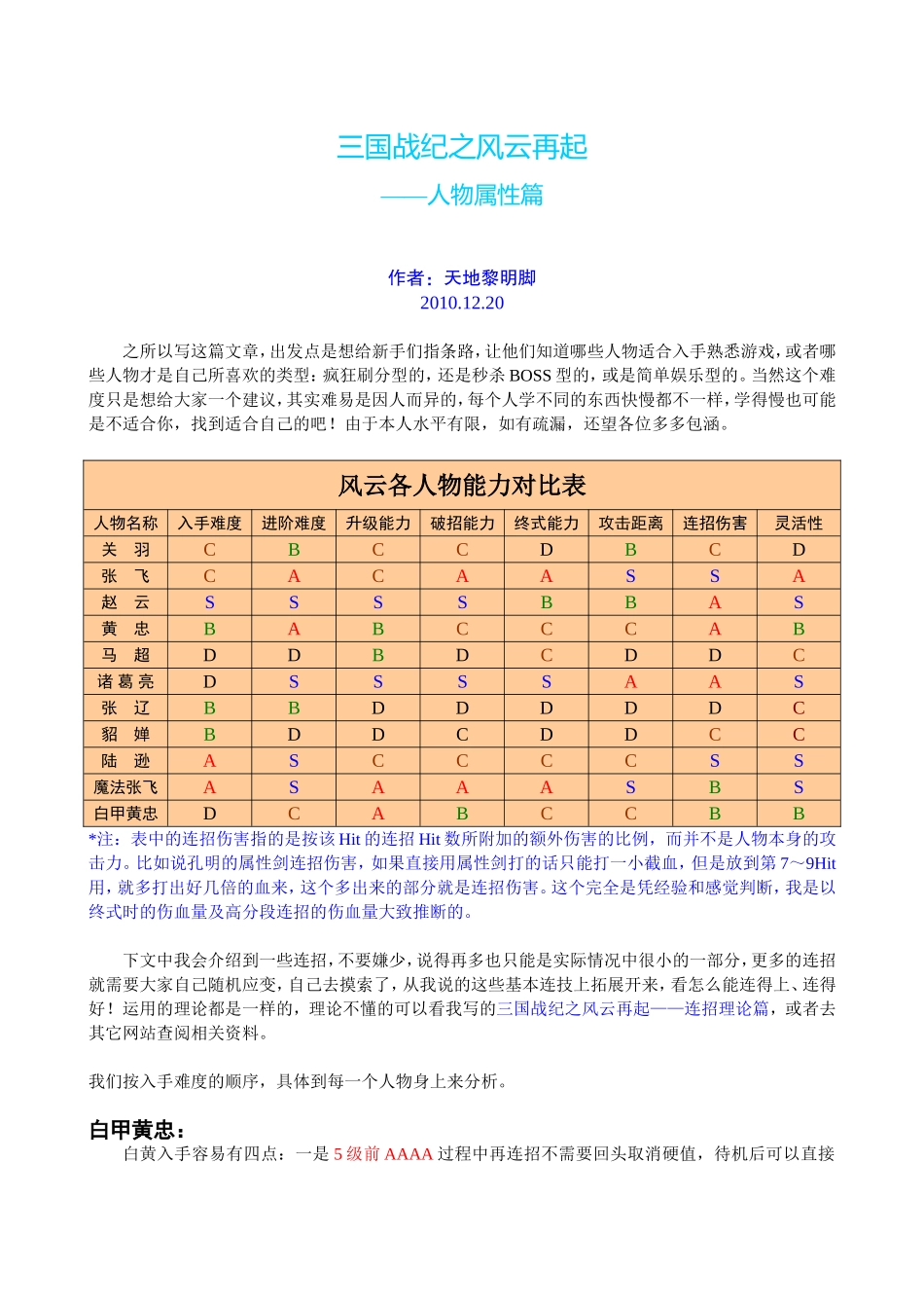 三国战纪之风云再起人物属性_第1页