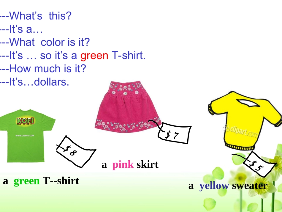 2012新版新目标七上Unit7HowmucharethesesocksSectionA2_第2页