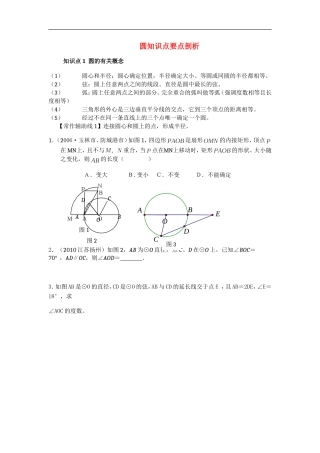圆知识点要点剖析