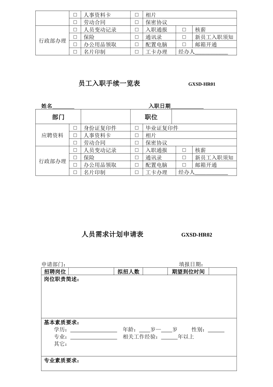 管理规范附表人事卡_第3页