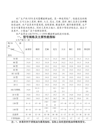 螺旋榨油机说明书
