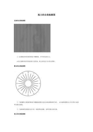 视力的自我检测图