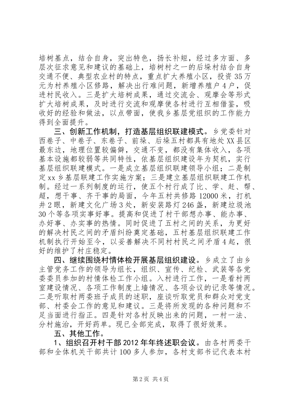 乡组织办全年工作总结_第2页