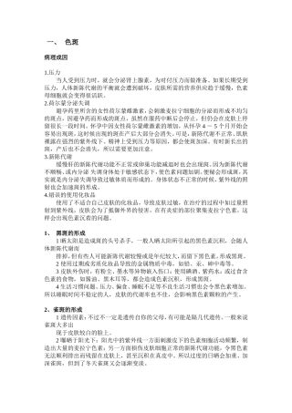 面部常见问题集合